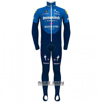 Maglia Deceuninck Quick Step Manica Lunga 2021 Blu